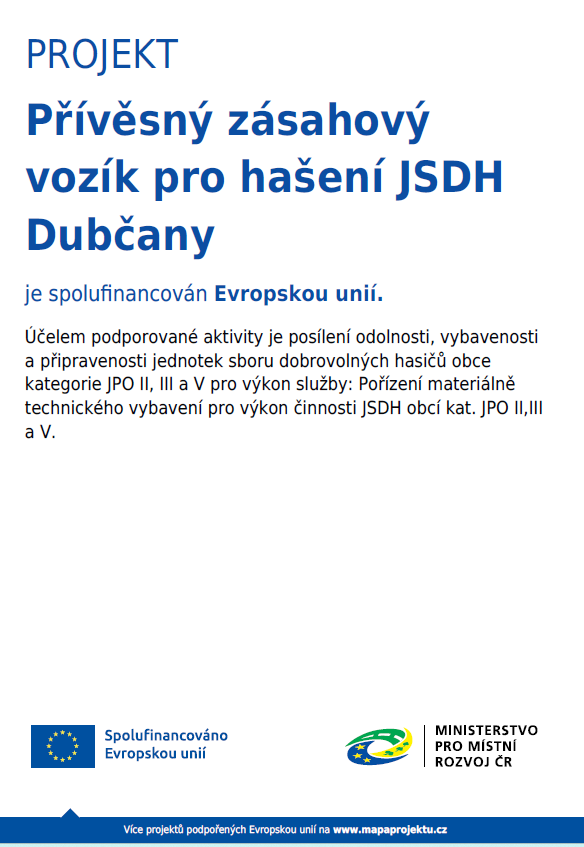 Projekt Přívěsný zásahový vozík pto hašení JSDH